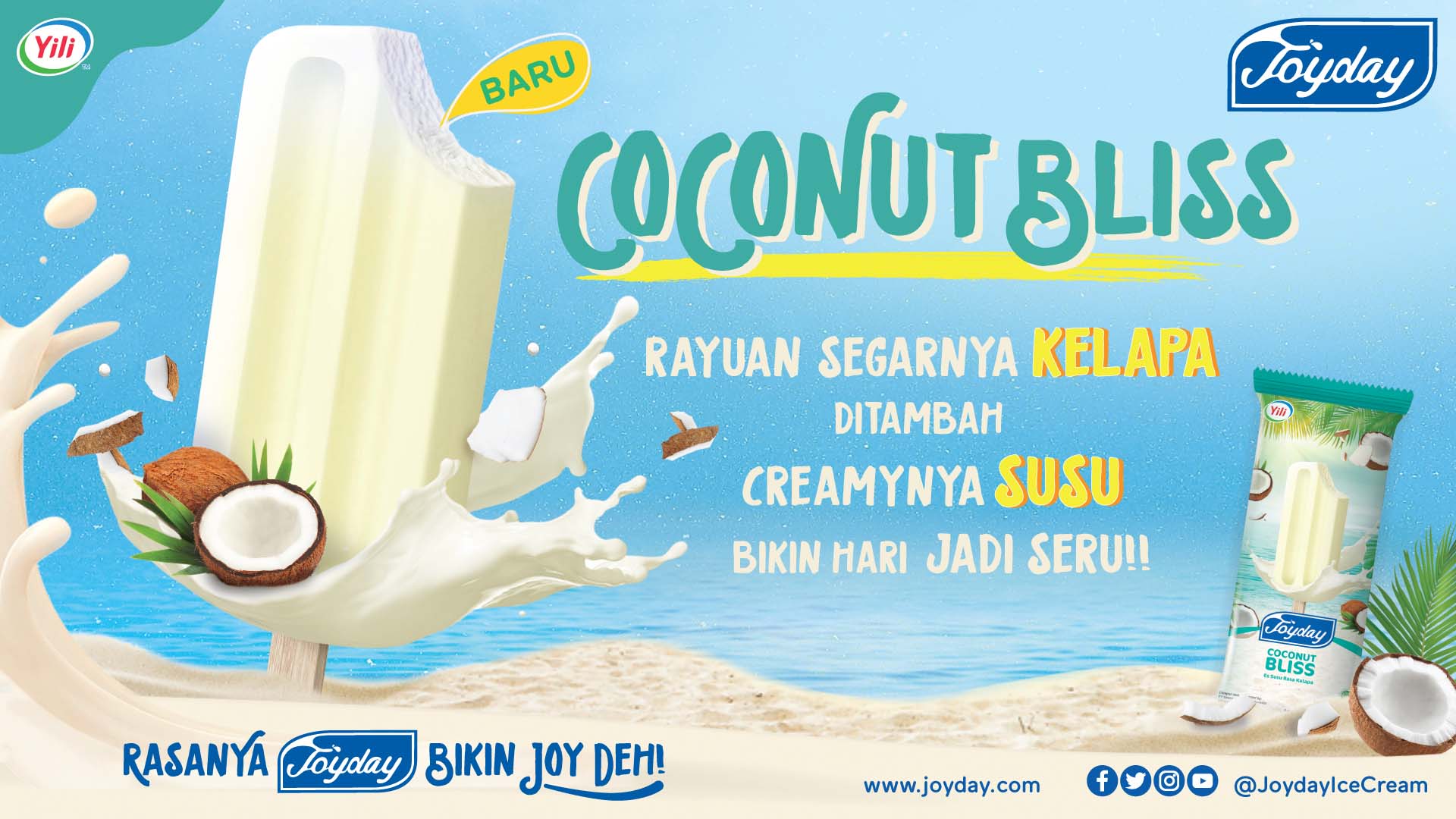 Makan Es Krim Dengan Suasana Pantai? Joyday Coconut Bliss Aja!
